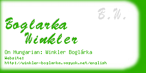 boglarka winkler business card